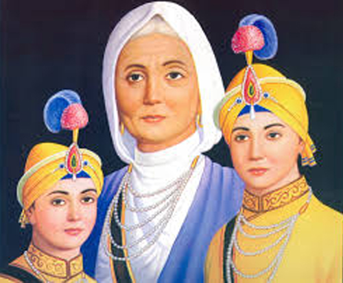 Chote Sahibzade With Mata Gujri Ji